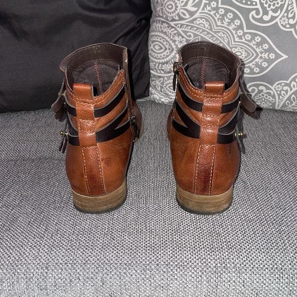 Franco Sarto Brown Leather Booties - Picture 3 of 5